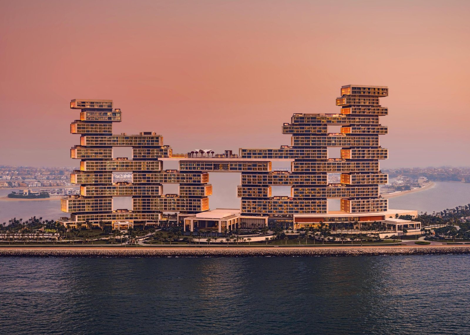 Atlantis The Royal luxury hotel on Palm Jumeirah Dubai with iconic sky pool terraces